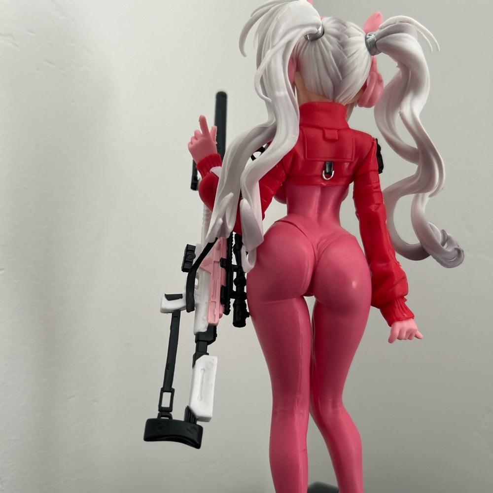Pink Anime Figure with Rifle - Picture 3 of 3